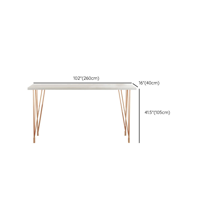 Glam Bar-height Table with Metal Base 41.3-inch Height Table Top Bar Table for Patio