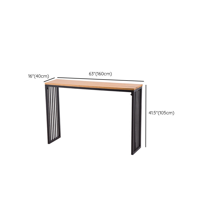 Modern Bar-height Table with Black Base 41.3-inch Height Table for Patio Use