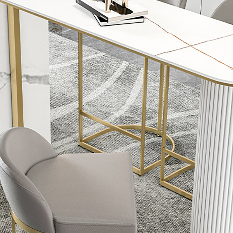 Stone Bar Table Modern Style Bistro Pub Table for Dining Room