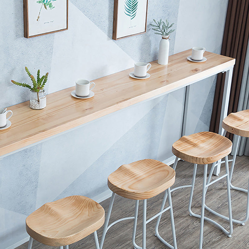 Modern Style Bar-height Table Wood Top Height Bistro Pub Table