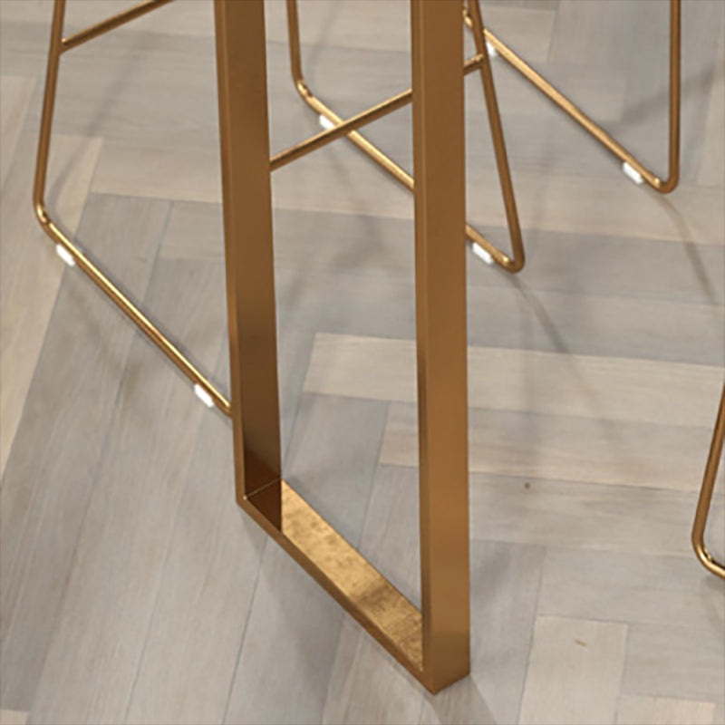 Glam Faux Marble Bar Counter Table Rectangle Bar Counter Table for Kitchen