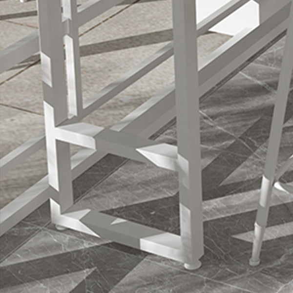 1/5 Pieces Faux Wood Bar Table Set with Metal Frame Industrial Rectangle Pub Table Set