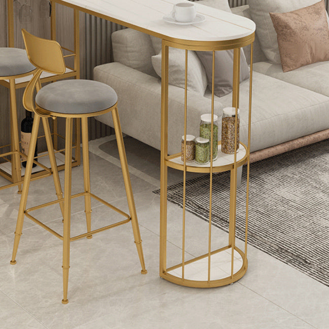 Glam Oval Bar Table and Stools 1/2/3 Pieces Bar Pub Table Set