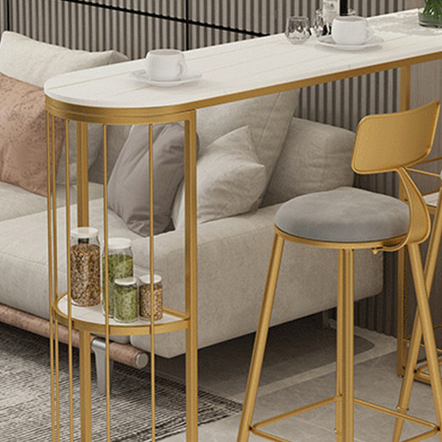 Glam Oval Bar Table and Stools 1/2/3 Pieces Bar Pub Table Set