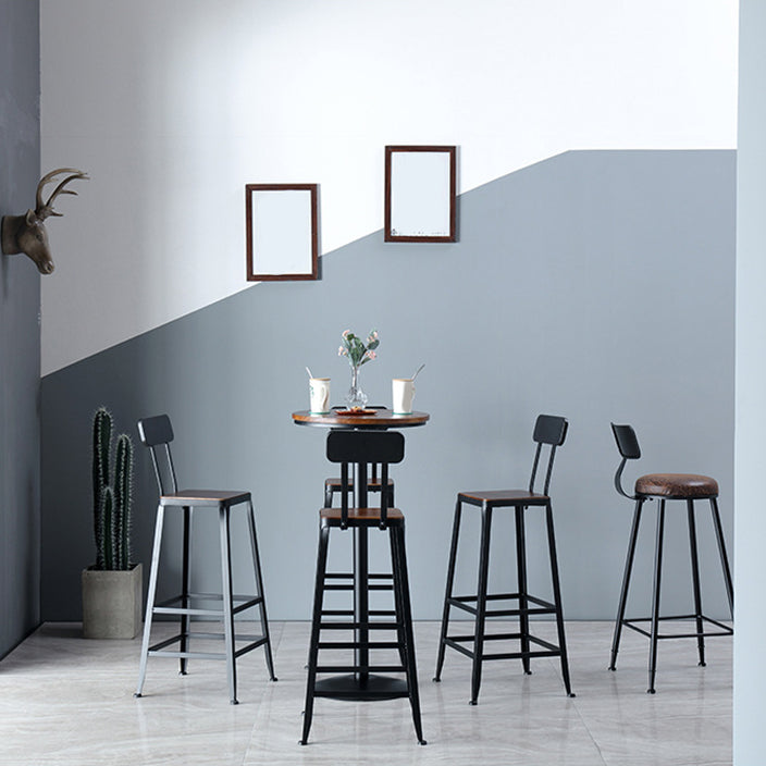 1/2/3/4/5 Pieces Industrial Bar Set Solid Wood Pub Dining Set