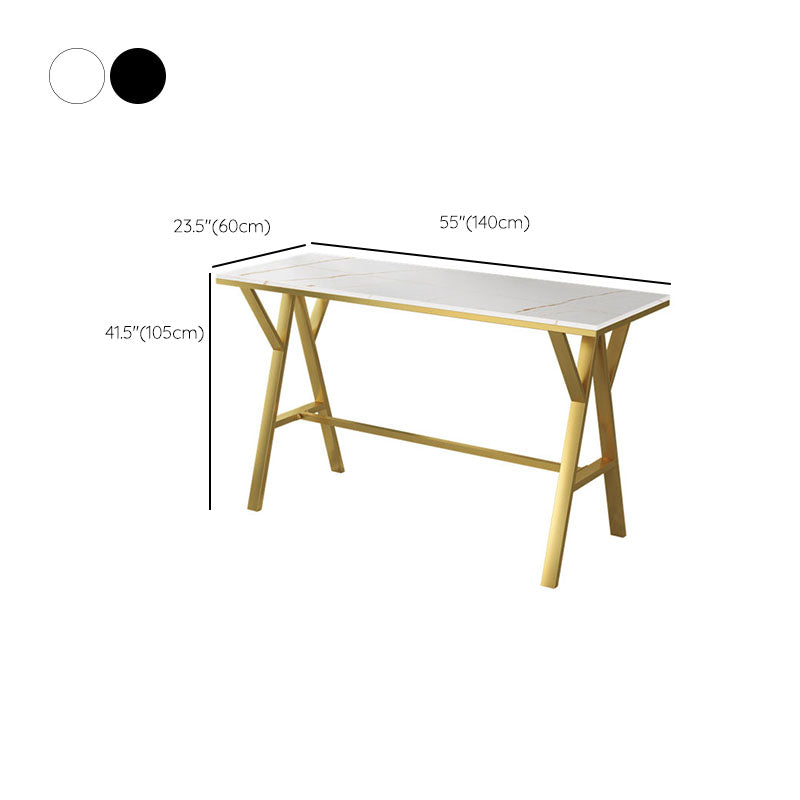 Rectangular Bar Table and Stools Glam 1/3/5 Pieces Pub Table Set