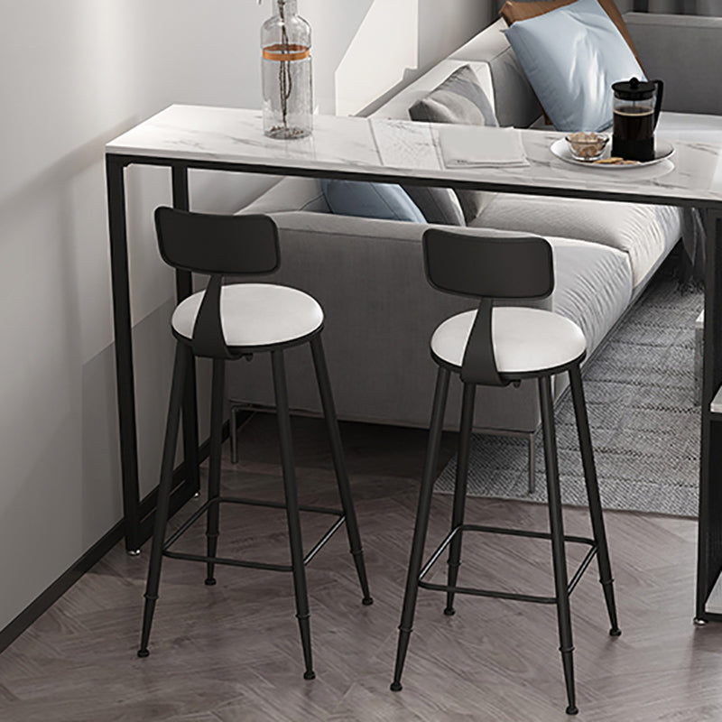 Modern Style Bar Table 1/3 Pieces Rectangle Faux Marble Counter Set