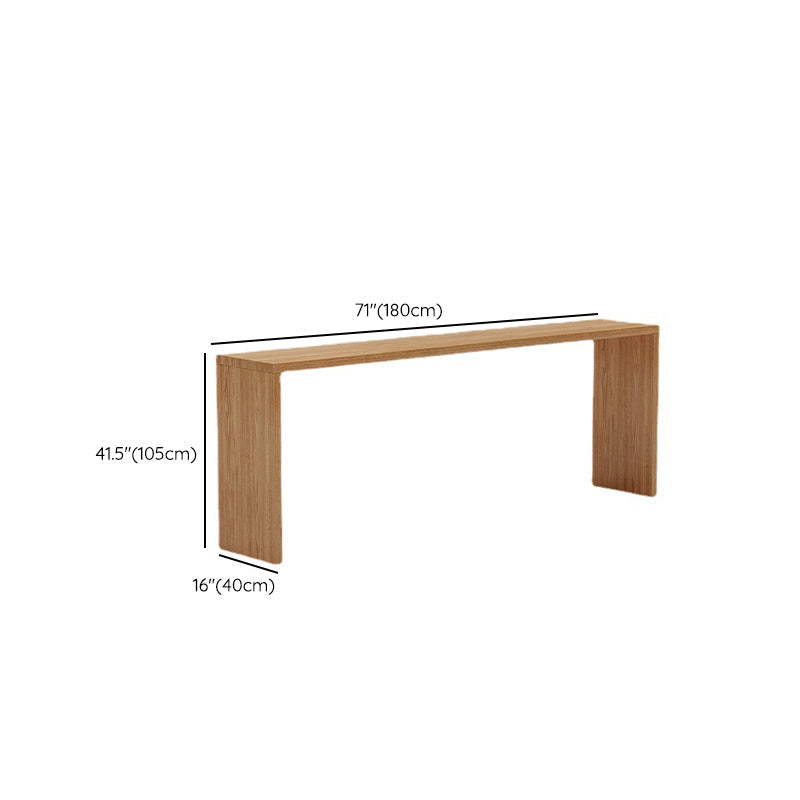 Modern Bar Table Set 1/5/9 Pieces Solid Wood Counter Table with Backless Stools