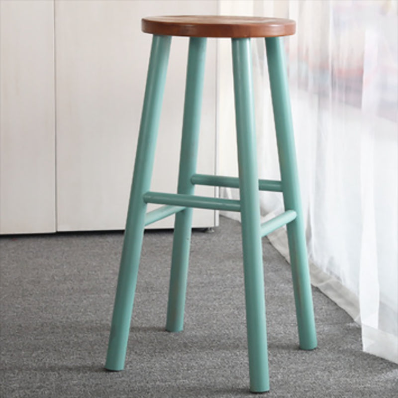 Modern Bar Table Set 1/6 Pieces Solid Wood Counter Height Set for Indoor