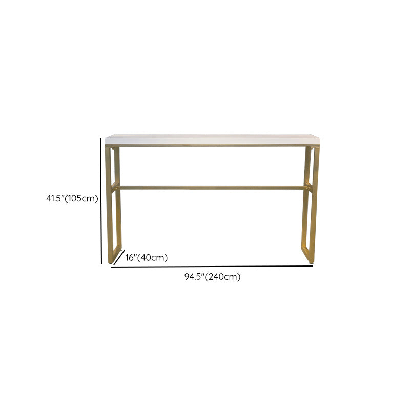 Faux Marble Bar Table Set Glam Style 1/3/5 Pieces Rectangle Counter Table