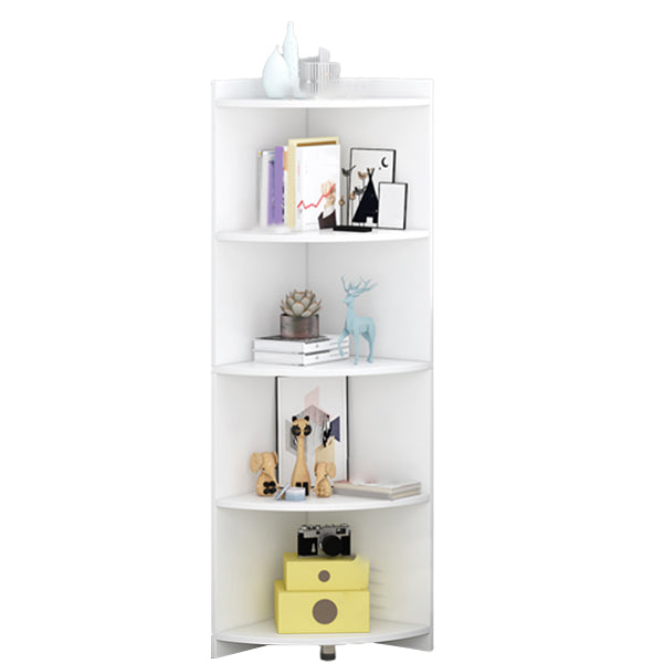 Modern Engineered Wood Bookshelf Corner Book Shelf for Living Room