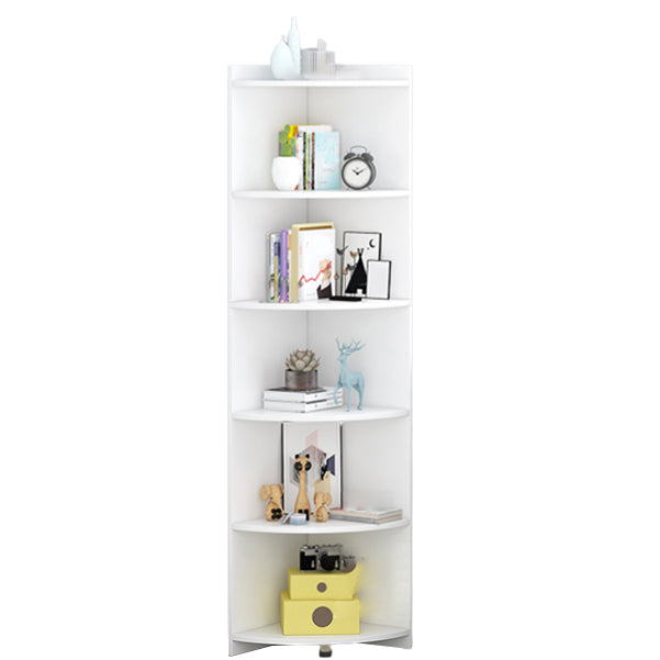 Modern Engineered Wood Bookshelf Corner Book Shelf for Living Room