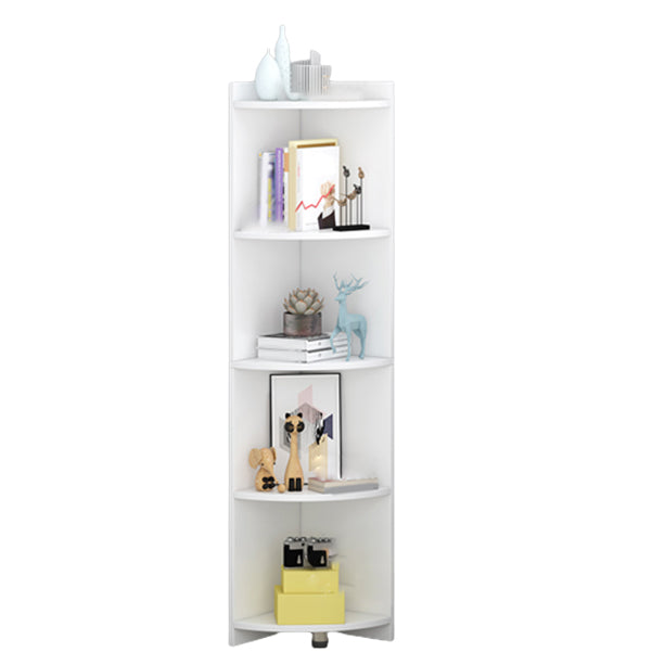 Modern Engineered Wood Bookshelf Corner Book Shelf for Living Room