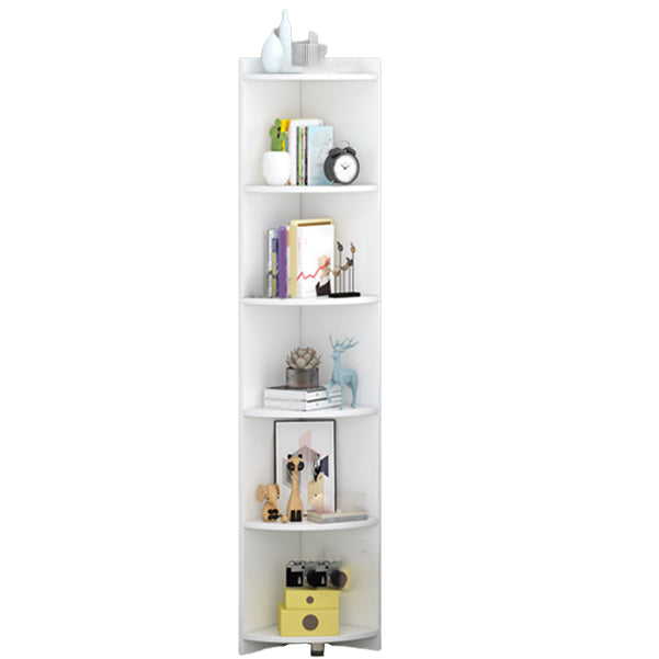 Modern Engineered Wood Bookshelf Corner Book Shelf for Living Room