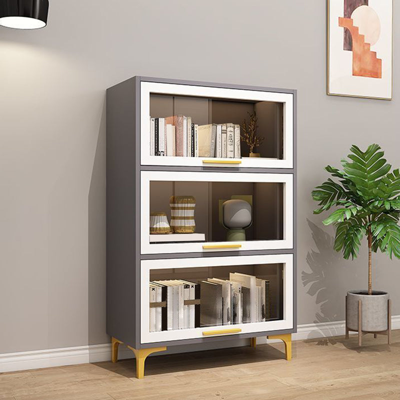 Modem Wooden Bookshelf Standard Shelf Bookshelf for Home Office 13.9" Wide