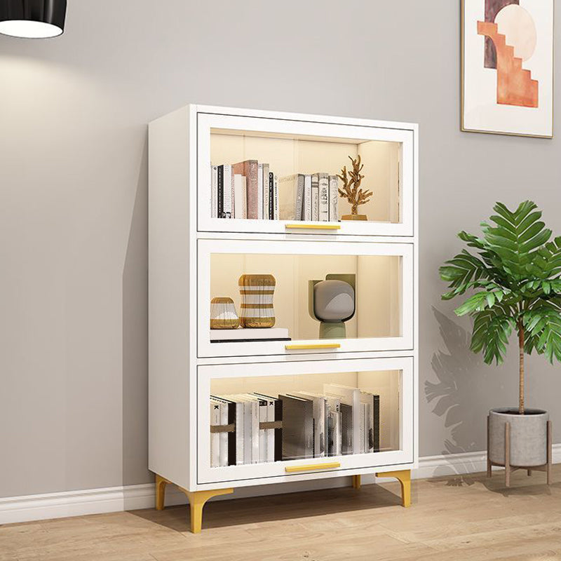 Modem Wooden Bookshelf Standard Shelf Bookshelf for Home Office 13.9" Wide