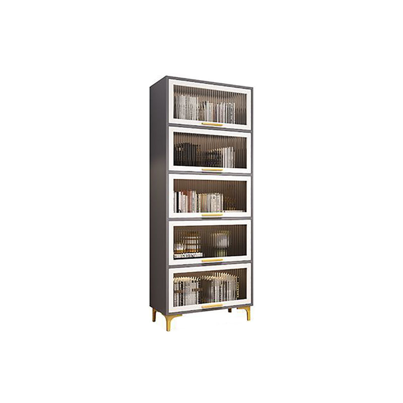 Modem Wooden Bookshelf Standard Shelf Bookshelf for Home Office 13.9" Wide
