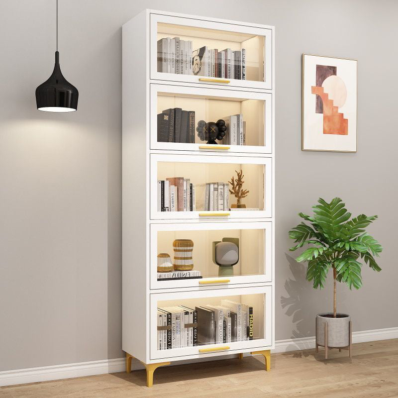 Modem Wooden Bookshelf Standard Shelf Bookshelf for Home Office 13.9" Wide