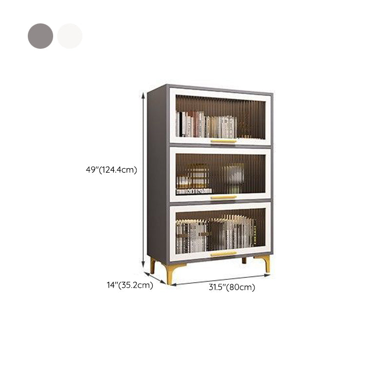 Modem Wooden Bookshelf Standard Shelf Bookshelf for Home Office 13.9" Wide