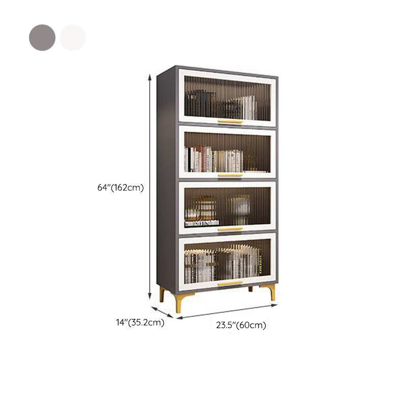 Modem Wooden Bookshelf Standard Shelf Bookshelf for Home Office 13.9" Wide