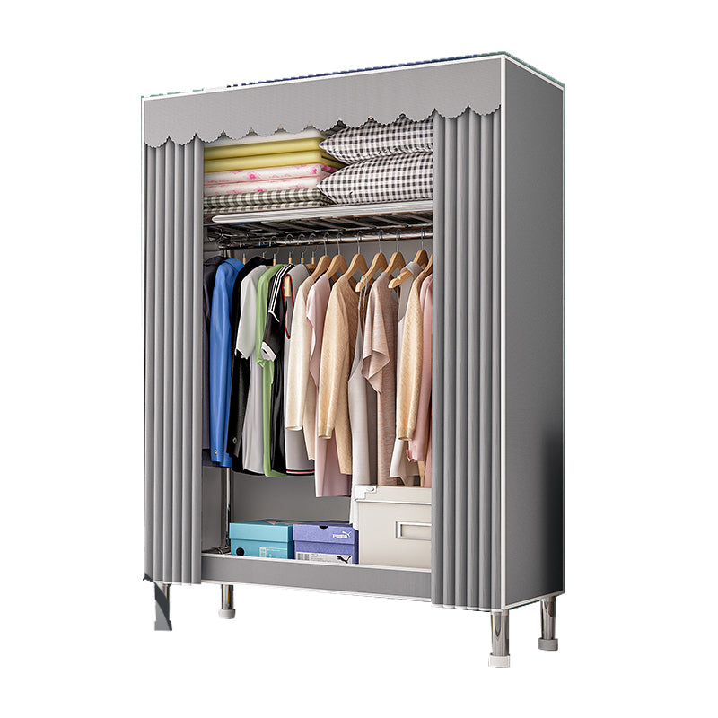 Steel Wardrobe Armoire with Legs Modern Wardrobe Cabinet for Home