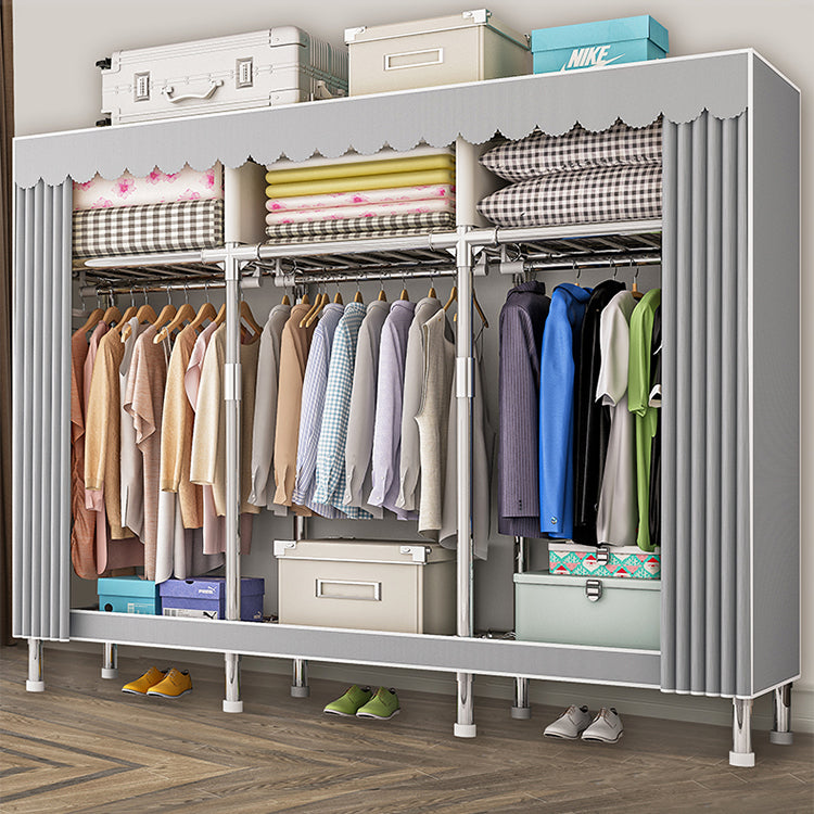 Steel Wardrobe Armoire with Legs Modern Wardrobe Cabinet for Home