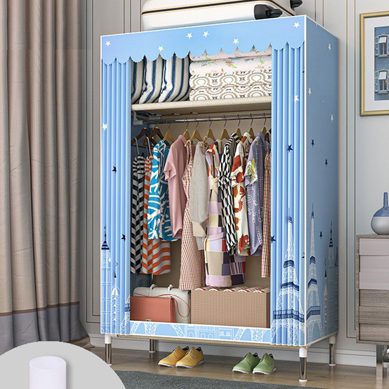 Steel Wardrobe Armoire with Legs Modern Wardrobe Cabinet for Home