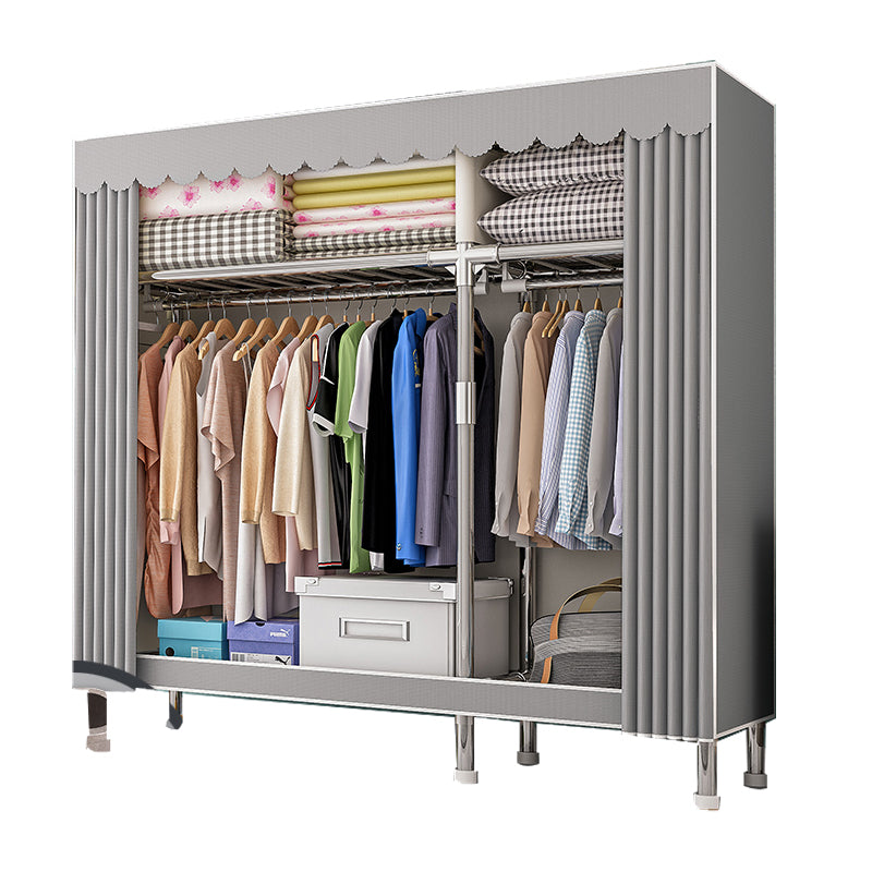 Steel Wardrobe Armoire with Legs Modern Wardrobe Cabinet for Home