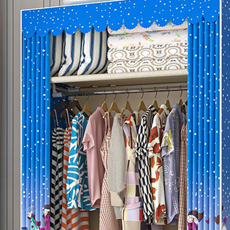 Steel Wardrobe Armoire with Legs Modern Wardrobe Cabinet for Home