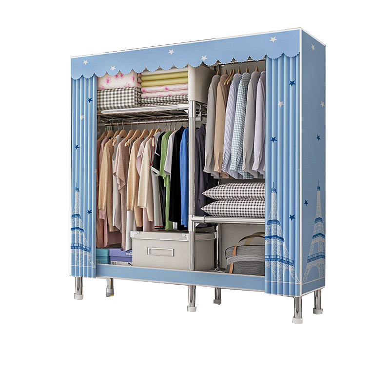 Steel Wardrobe Armoire with Legs Modern Wardrobe Cabinet for Home