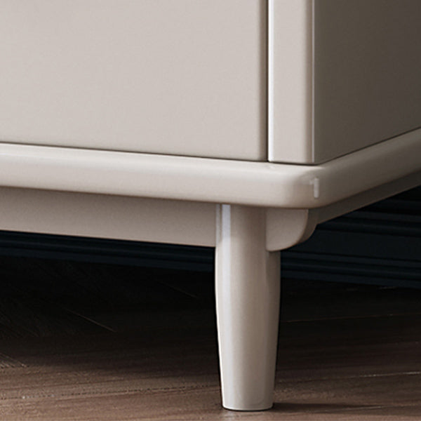 Traditional Rubberwood Wardrobe with Drawer Matte Finish Cabinet for Home