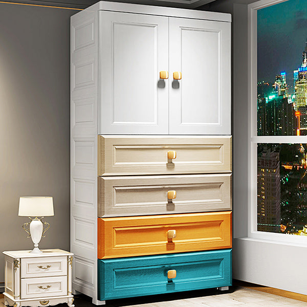 Plastic Wardrobe Cabinet Contemporary Wardrobe Armoire with Legs