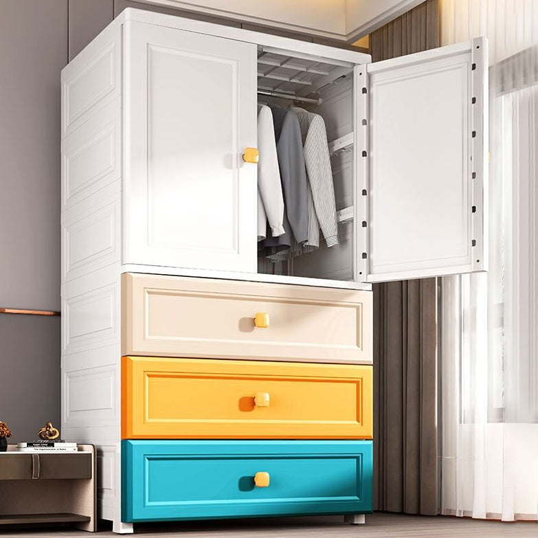 Plastic Wardrobe Cabinet Contemporary Wardrobe Armoire with Legs