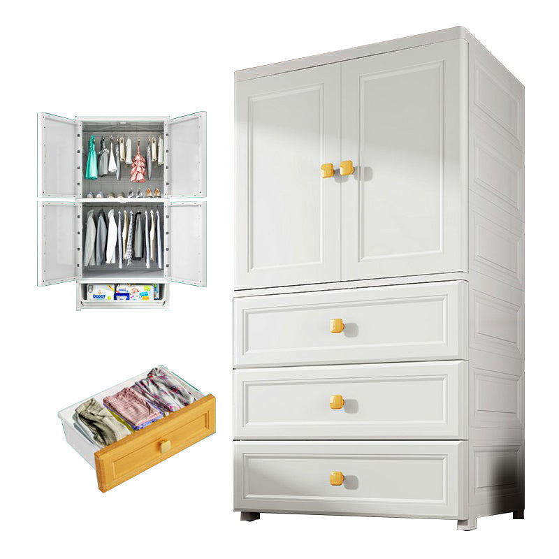 Plastic Wardrobe Cabinet Contemporary Wardrobe Armoire with Legs