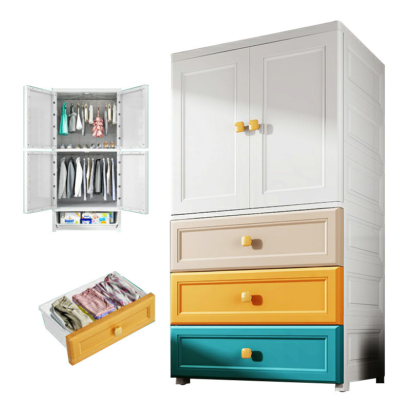 Plastic Wardrobe Cabinet Contemporary Wardrobe Armoire with Legs