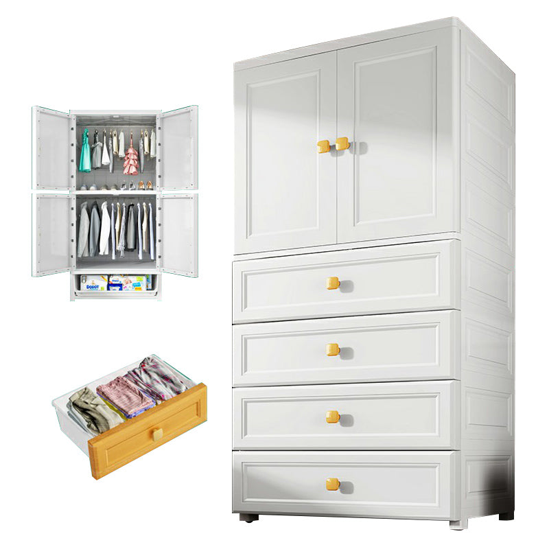 Plastic Wardrobe Cabinet Contemporary Wardrobe Armoire with Legs