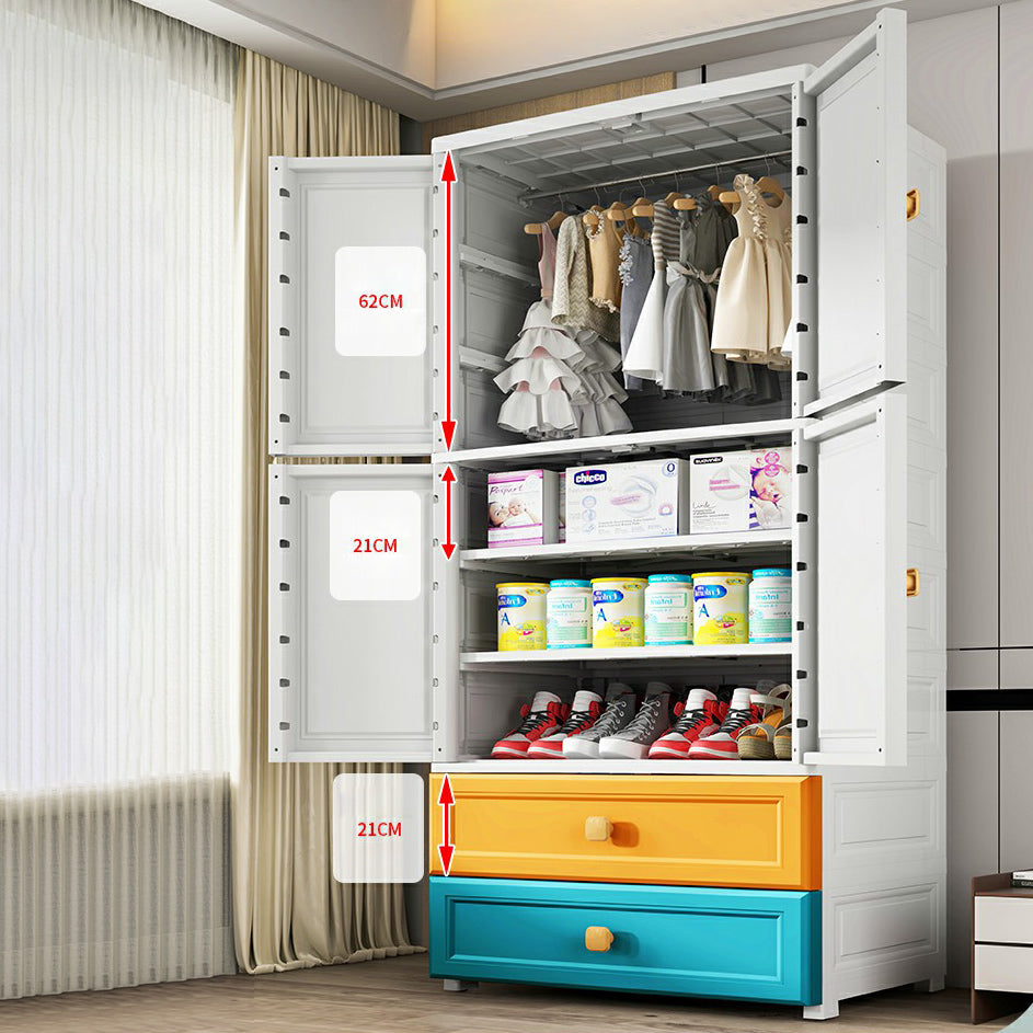 Plastic Wardrobe Cabinet Contemporary Wardrobe Armoire with Legs