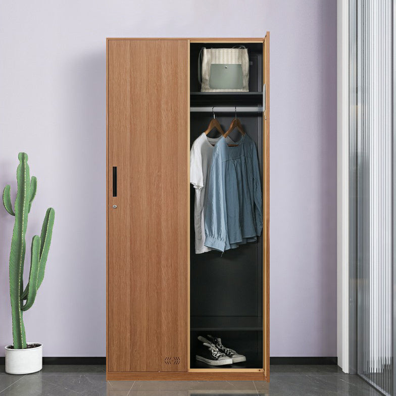 Metal Matte Finish Wardrobe Industrial Storage Cabinet with Hinged Doors