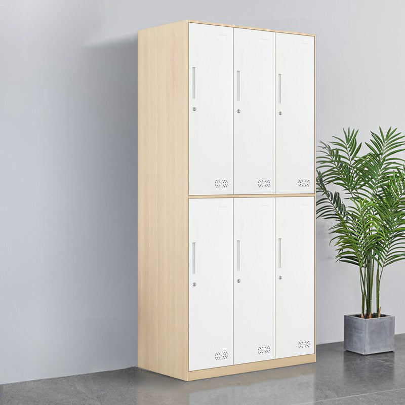 Metal Matte Finish Wardrobe Industrial Storage Cabinet with Hinged Doors