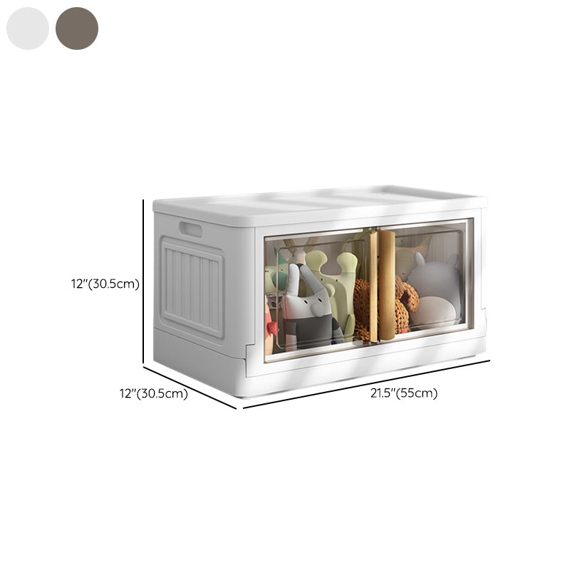 Contemporary Non-Hanging Armoire Plastic Freestanding Wardrobe Closet with Door