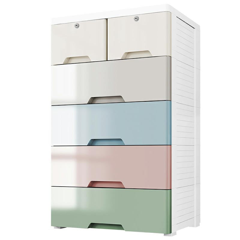 Plastic Storage Cabinet with Legs Modern Wardrobe Armoire for Home