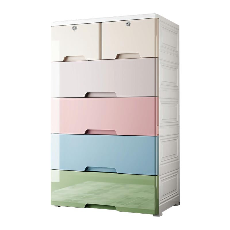 Plastic Storage Cabinet with Legs Modern Wardrobe Armoire for Home