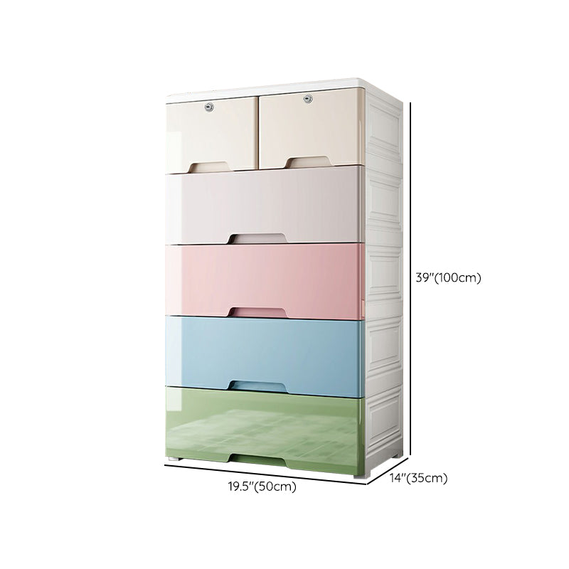 Plastic Storage Cabinet with Legs Modern Wardrobe Armoire for Home