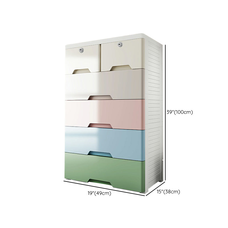 Plastic Storage Cabinet with Legs Modern Wardrobe Armoire for Home