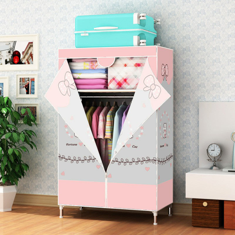 Contemporary Style Home Wardrobe Steel Wardrobe Closet with Shelves