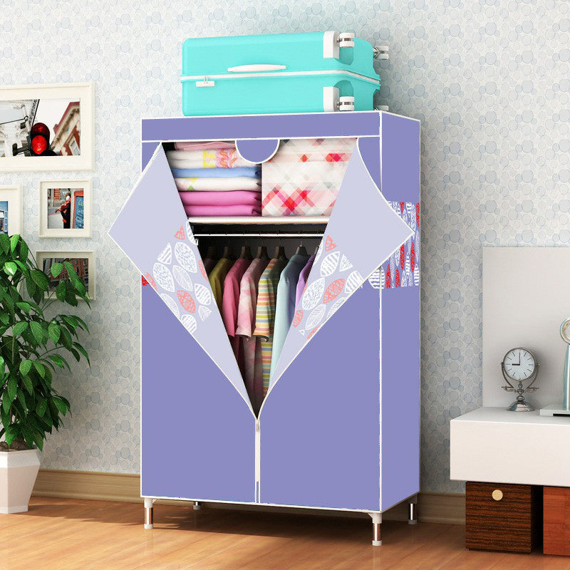 Contemporary Style Home Wardrobe Steel Wardrobe Closet with Shelves