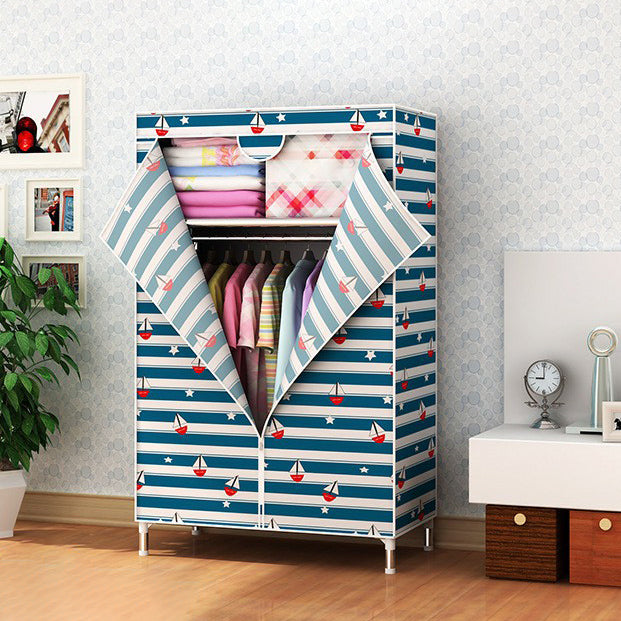 Contemporary Style Home Wardrobe Steel Wardrobe Closet with Shelves