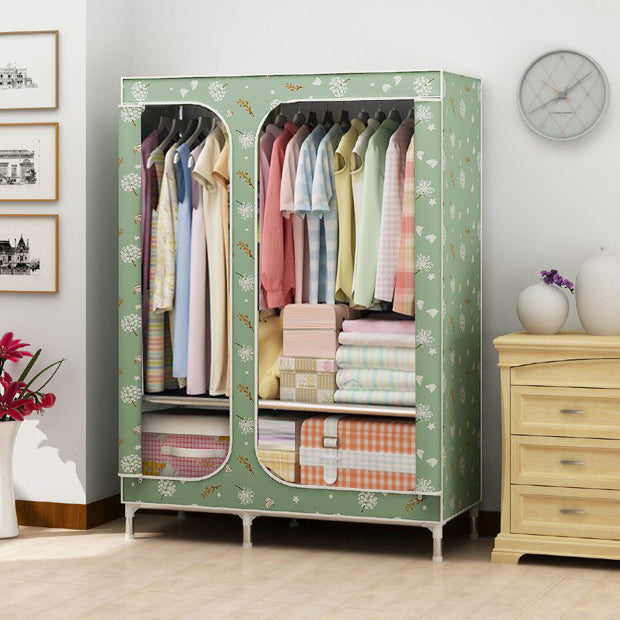 Contemporary Style Home Wardrobe Steel Wardrobe Closet with Shelves