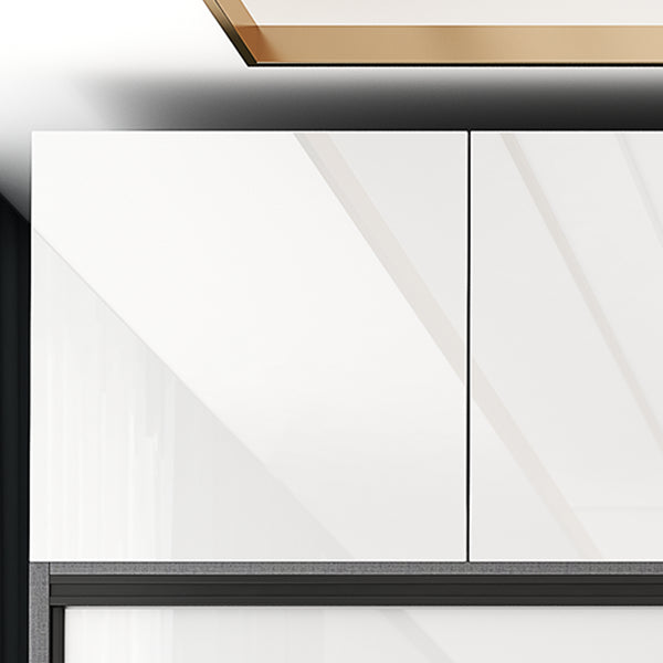 Modern Wooden Wardrobe White Bedroom Wardrobe Closet with 2 Doors