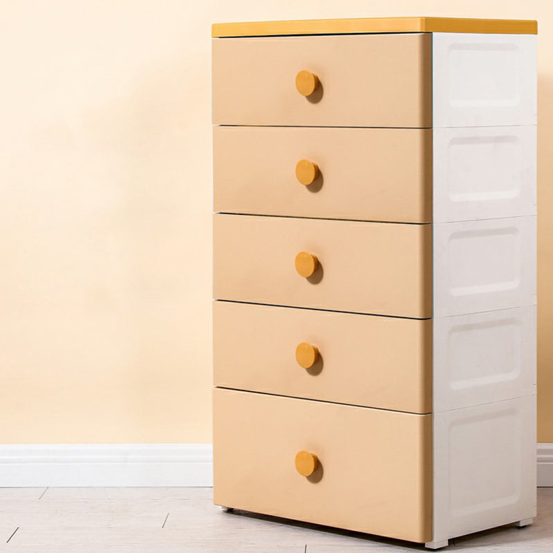 5-drawer Storage Cabinet with Legs Modern Non-Hanging Armoire
